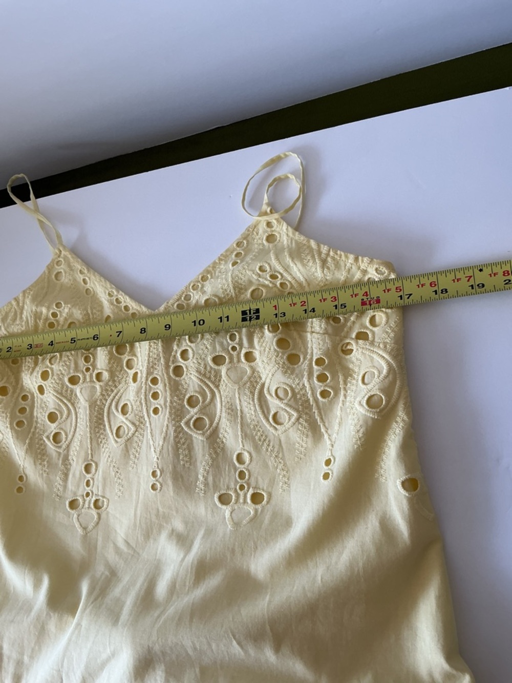 Hunter Bell Martin Eyelet Drop-Waist Yellow Embroidered Sundress Small - Picture 10 of 10
